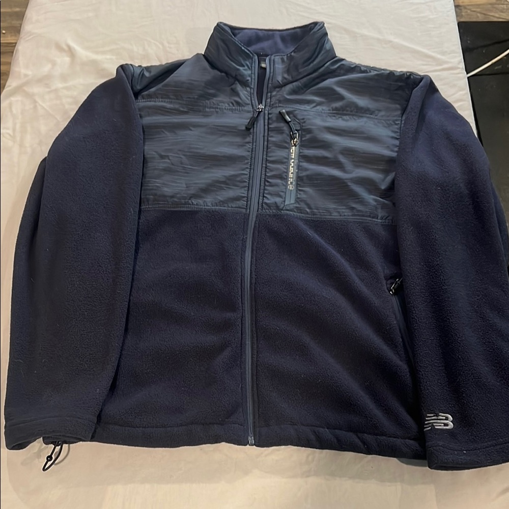 New Balance Blue Lightweight Shirt Jacket with Fleece and Nylon